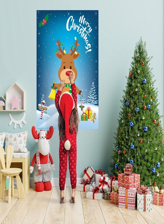 Funnlot Christmas Games for Kids Pin The Nose on The Reindeer Christmas Holiday Party Games Activities Decorations Reusable 24 Noses Stickers and 1 Blindfold for Kids Adults - Image 5